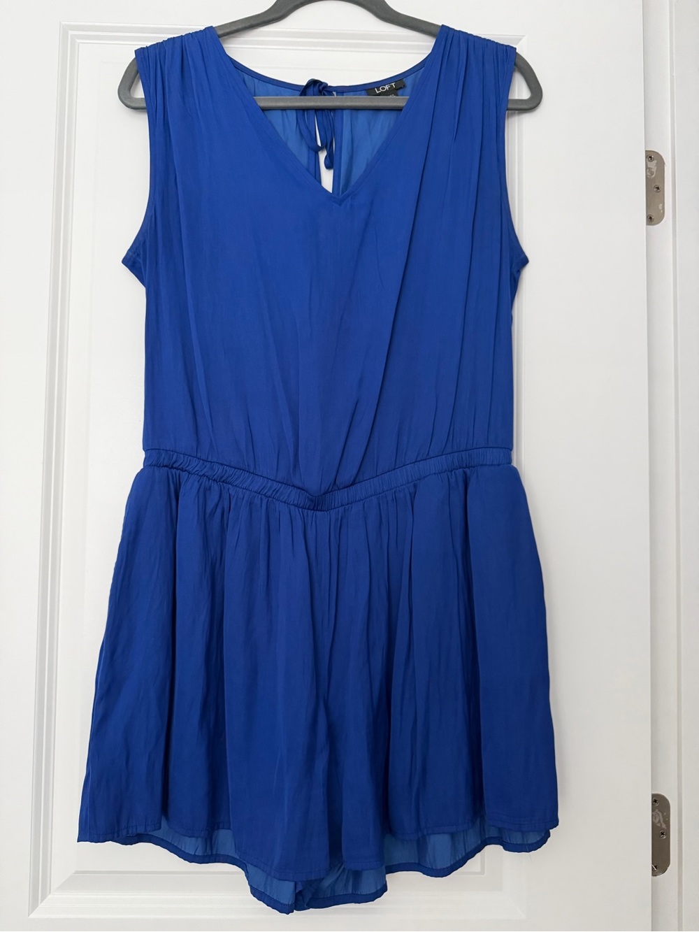 LOFT Cobalt Blue Sleeveless V-Neck Romper